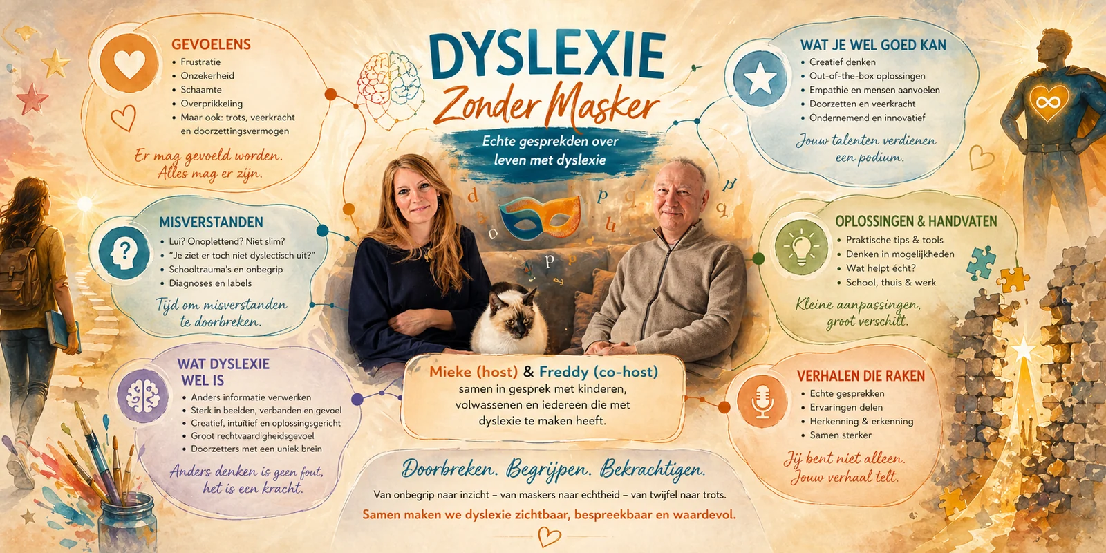 Visual van de podcast Dyslexie zonder Masker
